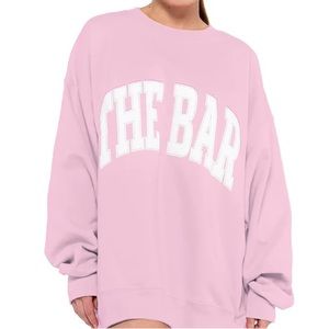 The Bar Varsity Sweatshirt-Blush